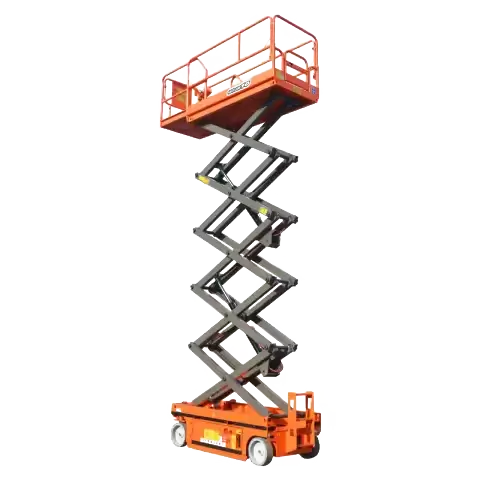 Dade electric self propelled scissor lift platform with hydraulic extension
