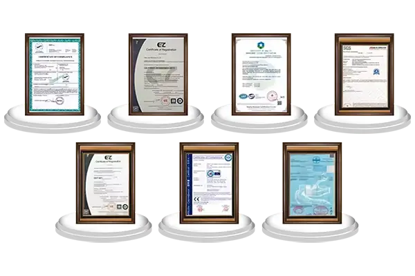CE and ISO9001 quality certificates for Dade scissor lifts and boom lifts