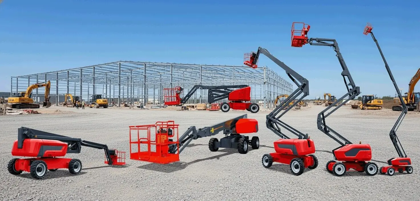 Dade crawler type boom lift for rough terrain
