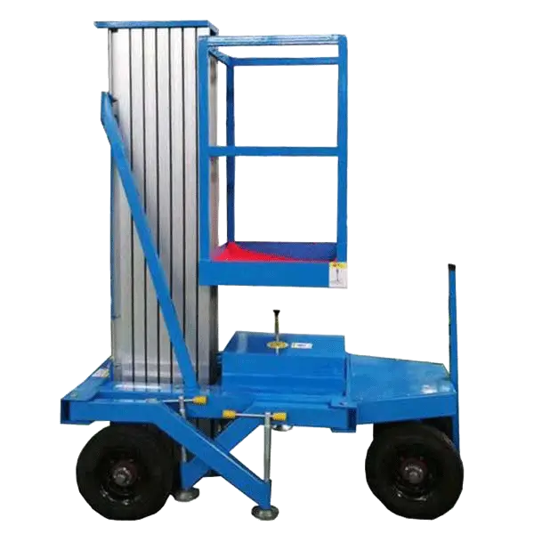 portable vertical mast lift, aluminum man lift, hydraulic aluminum lift, vertical platform lift specifications, lightweight aerial lift