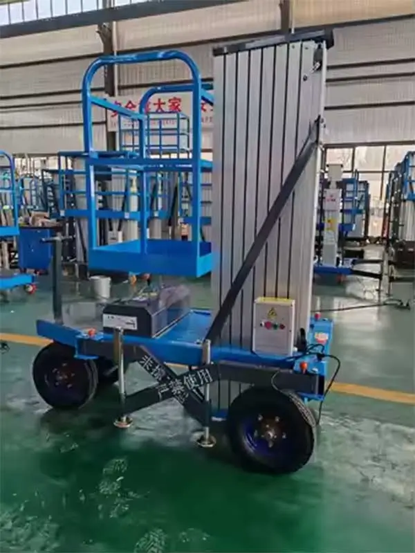 Engineered for tight spaces and commercial facilities. DADE single mast vertical lifts feature intelligent limit switch protection and heavy-duty outriggers for maximum stability. Inquire for factory-direct quotes.