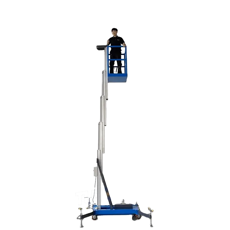 aluminum vertical mast lifts for sale with tilt-back loading system