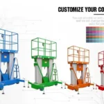 Customizable color options for dual mast aluminum elevating work platforms